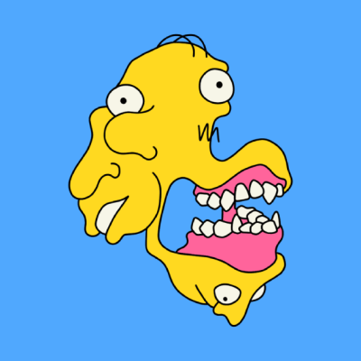 Yellow Jaw Creature Throw Pillow Official The Simpsons Merch