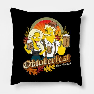 Oktoberfest Beer Festival Throw Pillow Official The Simpsons Merch