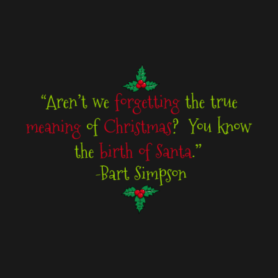 Bart Simpson Christmas Quote Hoodie Official The Simpsons Merch