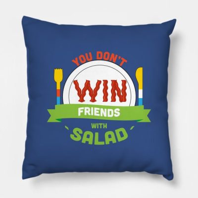 You Dont Win Friends With Salad Throw Pillow Official The Simpsons Merch