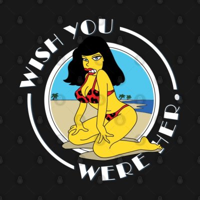 Pt Wish You Were Her Tank Top Official The Simpsons Merch