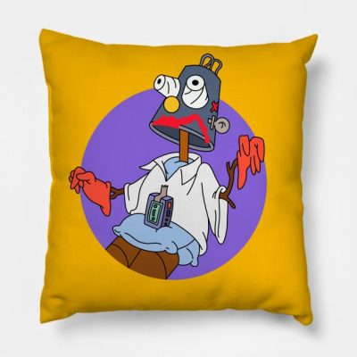 I Work Hard For The Money Throw Pillow Official The Simpsons Merch