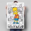 Disney Cartoon The Simpsons Comic Posters and Prints Wall Art Canvas Print Painting Picture for Living 2 - The Simpsons Store