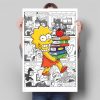 Disney Cartoon The Simpsons Comic Posters and Prints Wall Art Canvas Print Painting Picture for Living 4 - The Simpsons Store