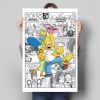 Disney Cartoon The Simpsons Comic Posters and Prints Wall Art Canvas Print Painting Picture for Living 5 - The Simpsons Store