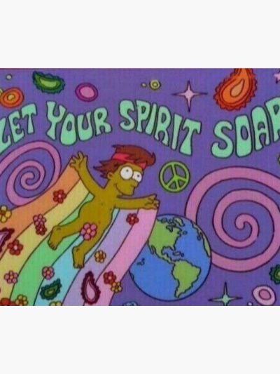 Let Your Spirit Soar Simpsons Indie Trippy Design Tapestry Official The Simpsons Merch