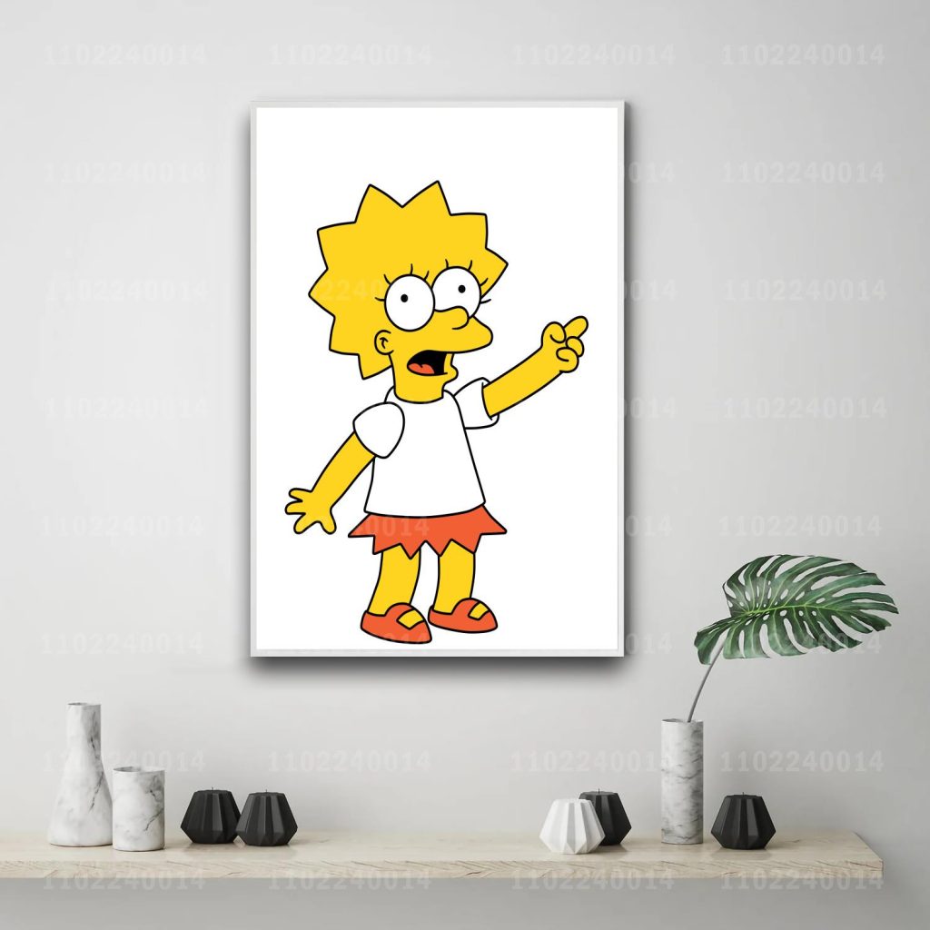 lisa simpson cartoon 24x36 Decorative Canvas Posters Room Bar Cafe Decor Gift Print Art Wall Paintings - The Simpsons Store