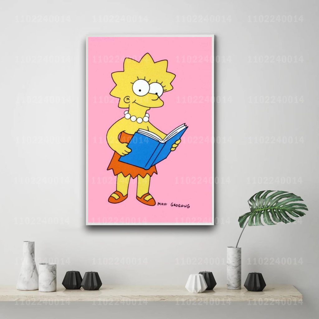 lisa simpson cartoon 24x36 Decorative Canvas Posters Room Bar Cafe Decor Gift Print Art Wall Paintings 15 - The Simpsons Store