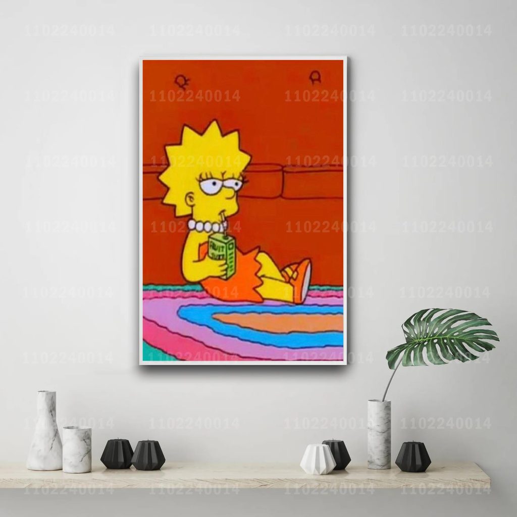 lisa simpson cartoon 24x36 Decorative Canvas Posters Room Bar Cafe Decor Gift Print Art Wall Paintings 17 - The Simpsons Store