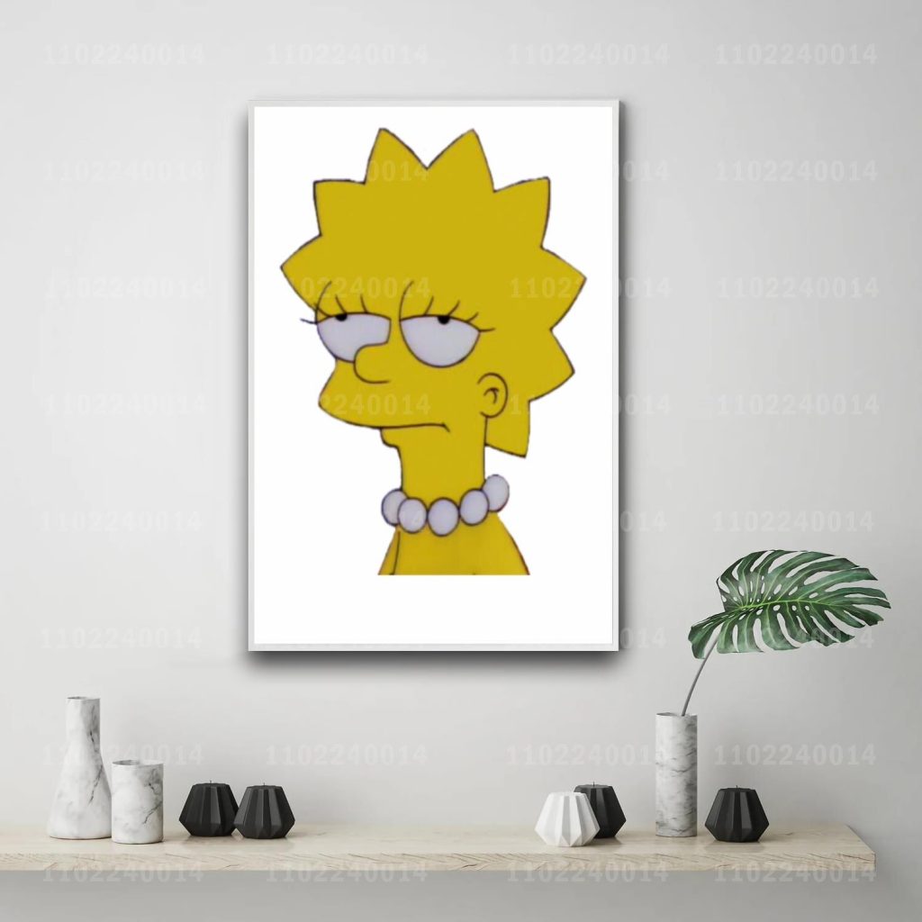 lisa simpson cartoon 24x36 Decorative Canvas Posters Room Bar Cafe Decor Gift Print Art Wall Paintings 5 - The Simpsons Store