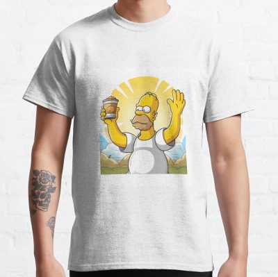 Worship Coffee T-Shirt Official The Simpsons Merch