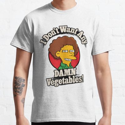 I Don'T Want Any Damn Vegetables T-Shirt Official The Simpsons Merch