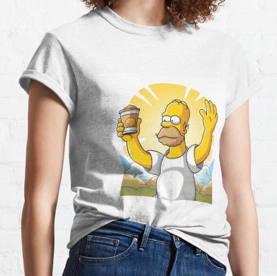 Worship Coffee T-Shirt Official The Simpsons Merch