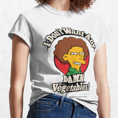 I Don'T Want Any Damn Vegetables T-Shirt Official The Simpsons Merch