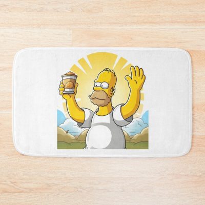 Worship Coffee Bath Mat Official The Simpsons Merch