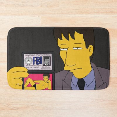 Agent Mulder Fbi Bath Mat Official The Simpsons Merch