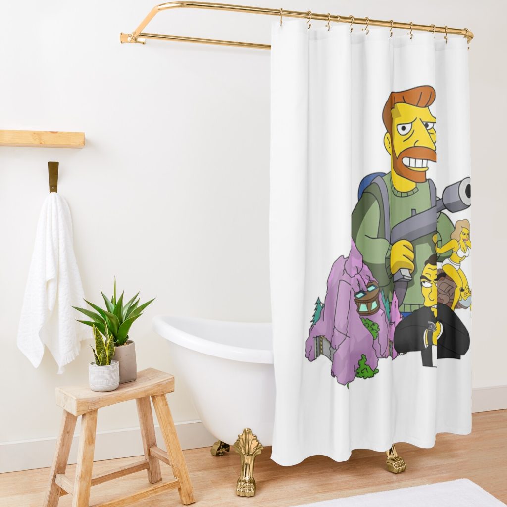 Hank Scorpio Shower Curtain Official The Simpsons Merch