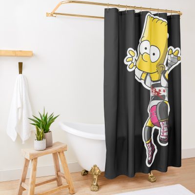 Cm Punk Bart Shower Curtain Official The Simpsons Merch