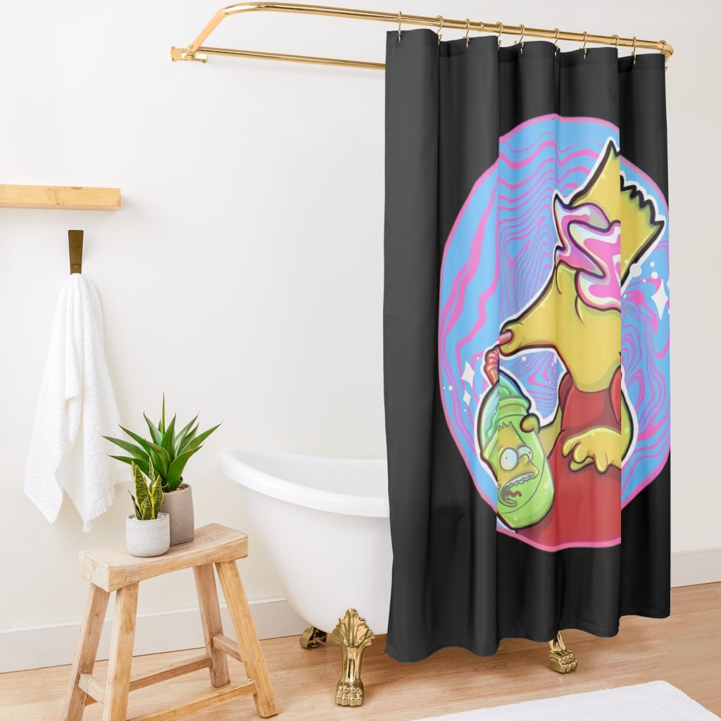 Bart Shower Curtain Official The Simpsons Merch