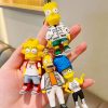 4 cartoon creative new celebrity family Simpson key chain bag pendant doll car fashion pendant ins 1 - The Simpsons Store