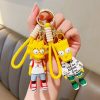 4 cartoon creative new celebrity family Simpson key chain bag pendant doll car fashion pendant ins 5 - The Simpsons Store