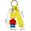 Anime American TV The Simpsons Cartoon Figure Keychain Bart Marge Homer Car Keyring Phone Bag Pendant 5 - The Simpsons Store