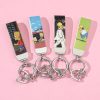 Classic Comedy The Simpsons Genuine Leather Lanyard Keychain Cartoon Figure Bart Simpson Printing Leather Keyrings for 3 - The Simpsons Store