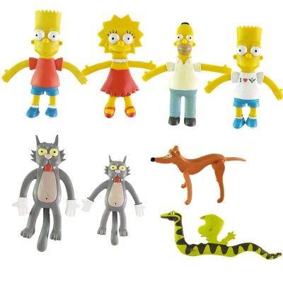 NJ Croce The Simpsonas Figure Bendable Doll Ornaments Accessories Fantasy Figurines Children Present 1 - The Simpsons Store