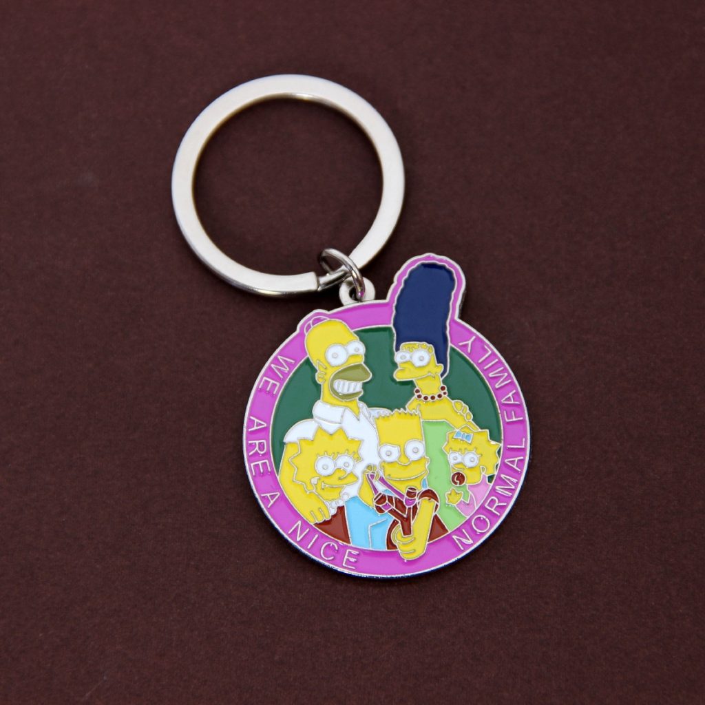 ZXMJ Anime Cartoon Keychain The Simpsons Keychains New Schoolbag Pendant Fashion Car KeyChain Accessories Popular Jewelry - The Simpsons Store