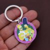 ZXMJ Anime Cartoon Keychain The Simpsons Keychains New Schoolbag Pendant Fashion Car KeyChain Accessories Popular Jewelry 2 - The Simpsons Store