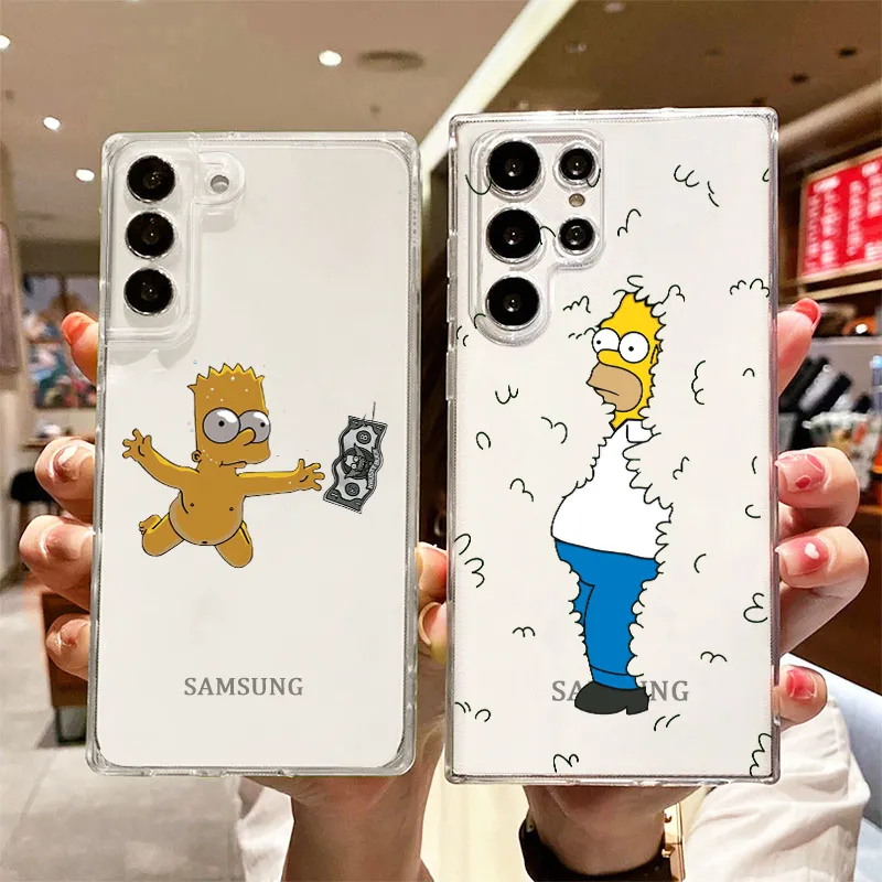 Disney Simpsons Bart Cute Phone Case For Samsung S23 S22 S21 S20 FE Ultra Pro Lite - The Simpsons Store