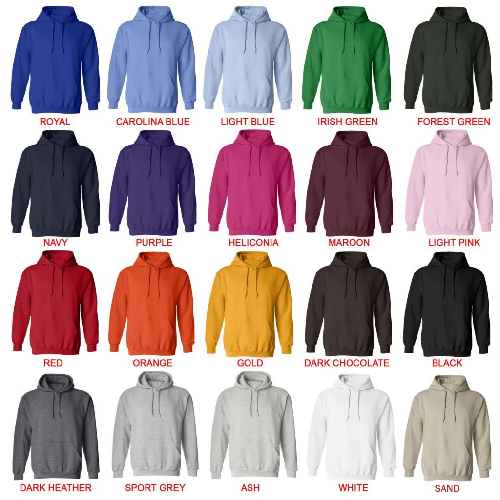 hoodie color chart - The Simpsons Store