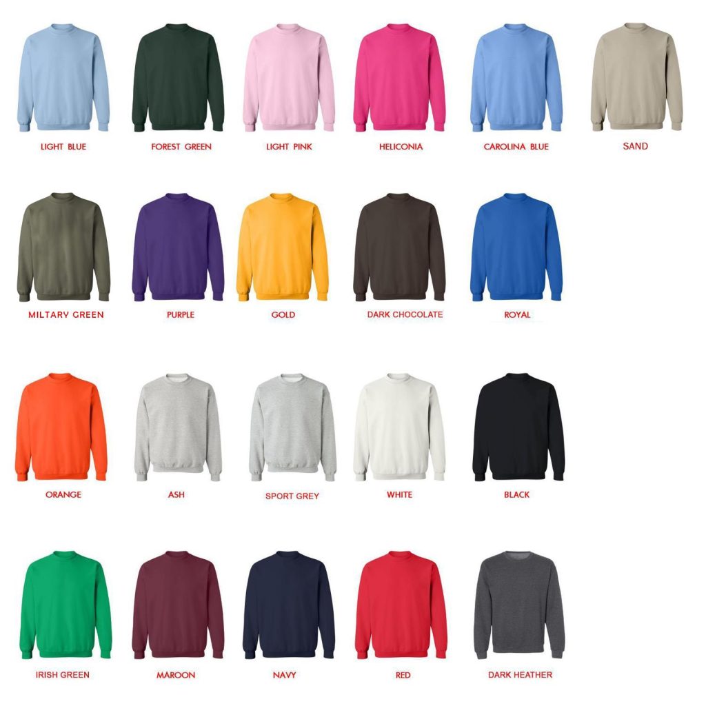 sweatshirt color chart - The Simpsons Store